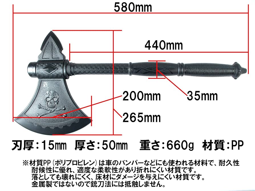 Amazon.co.jp: 【さくら造形 S001】樹脂製玩具斧 シングルヘッド